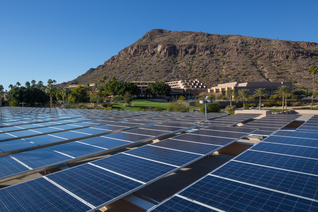 Solar Panels on Top of Parking Garage