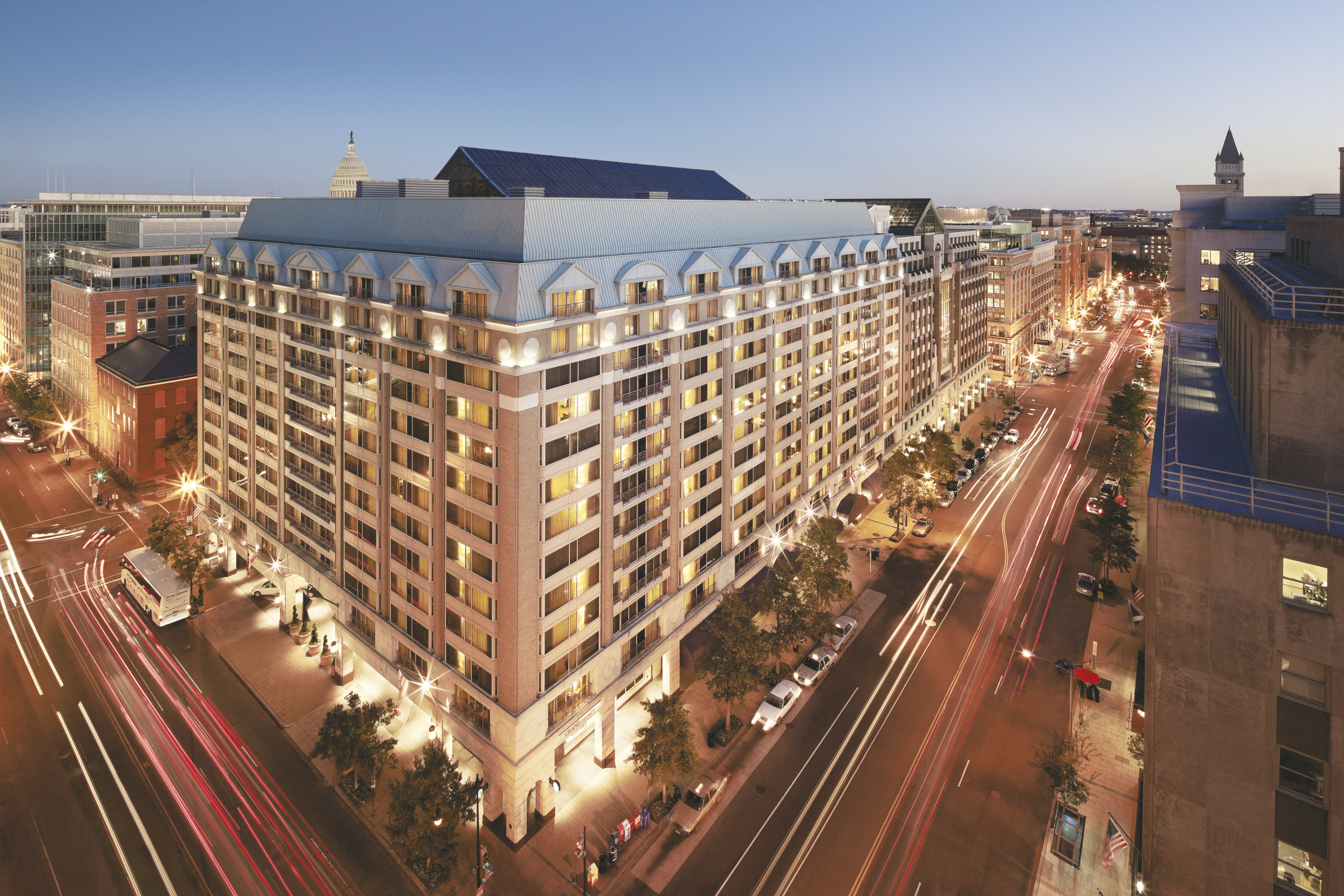 Aerial of property and surrounding areas at dusk"Most Commonly Used" property view