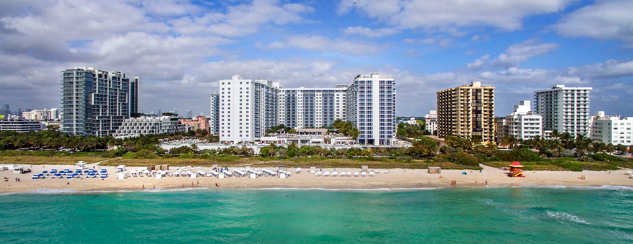 Aerial view with beach