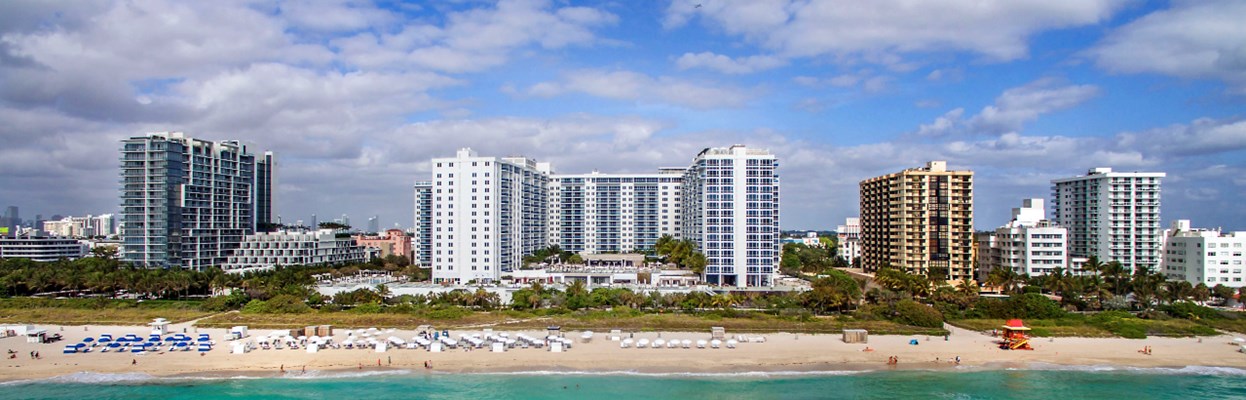 Aerial view with beach